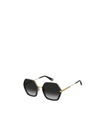 Marc Jacobs Logo Sunglasses In Green