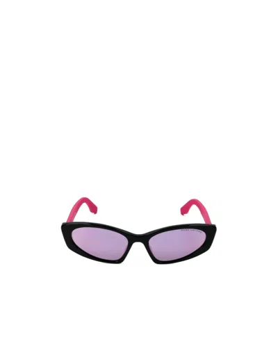Marc Jacobs Logo Sunglasses In Purple