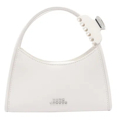 Marc Jacobs Logo The Claw Clip Shoulder Bag In White
