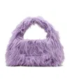 Marc Jacobs The Rectangular Faux-fur Mini Handbag In Purple