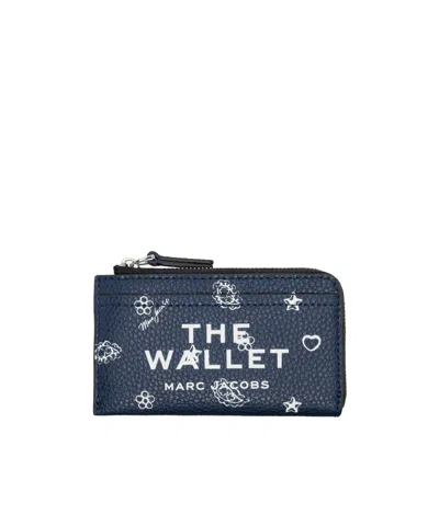 Marc Jacobs Logo Wallet In Blue