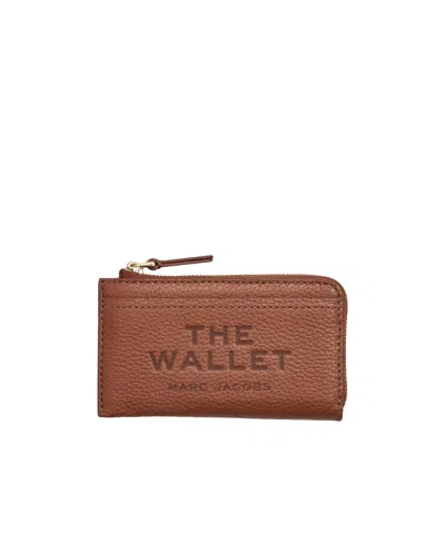 Marc Jacobs The Top Zip Multi Leather Wallet In Brown