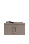 Marc Jacobs Gray 'the Covered J Marc Top Zip Multi' Wallet In Gray