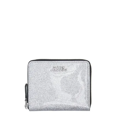 Marc Jacobs Logo Wallet In Silver