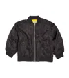 Marc Jacobs Black Bomber Jacket For Kids With Monogram In Black