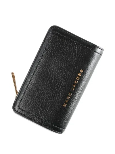 Marc Jacobs Logo Zip Wallet In Black