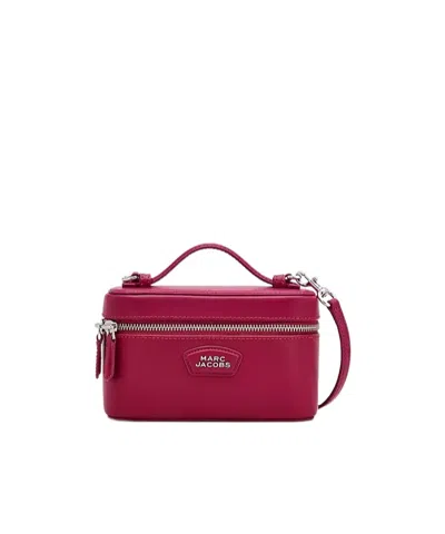 Marc Jacobs Logo Zipper Cosmetic Bag In Red