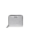 Marc Jacobs The Coated Glitter Leather Wallet In Gray