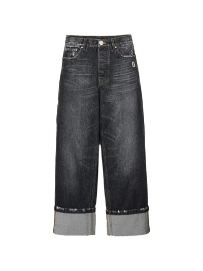 Marc Jacobs Logo-appliqué Jeans In Gray
