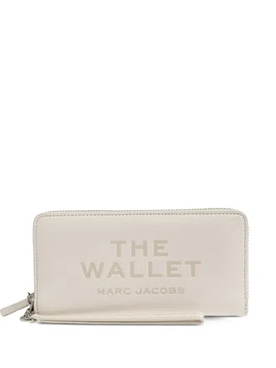 Marc Jacobs Logo-detail Leather Wallet In Gray