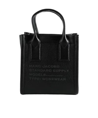 Marc Jacobs The Tote Bag Grained Leather Tote Bag In Black