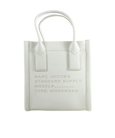 Marc Jacobs Logo-embossed Leather Tote Bag In White