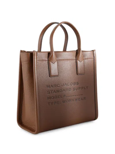 Marc Jacobs Logo-embossed Grained Leather Tote Bag In Purple
