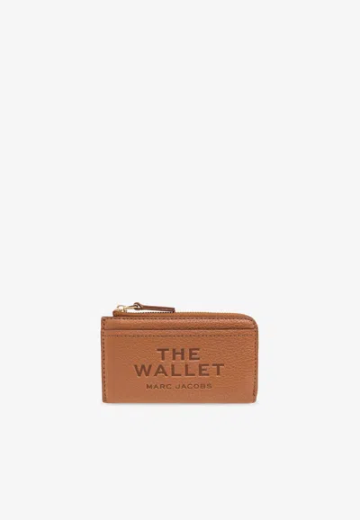 Marc Jacobs Logo-embossed Leather Wallet In Brown