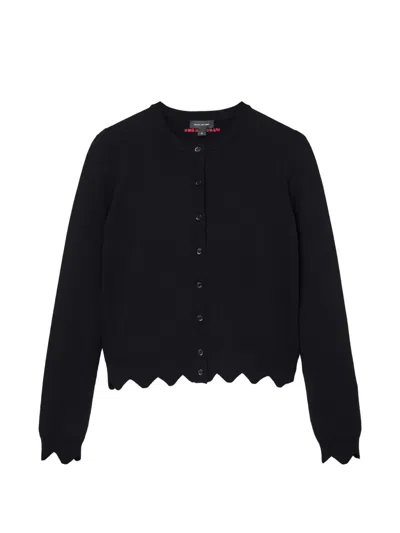 Marc Jacobs Logo-embroidered Cardigan In Black