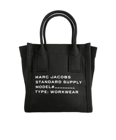 Marc Jacobs Logo-print Canvas Tote Bag In Black