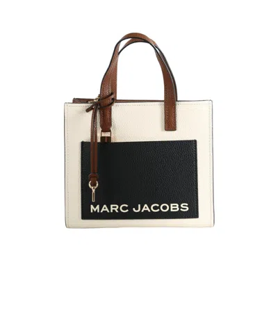 Marc Jacobs Logo-print Grained Leather Tote Bag In Multi