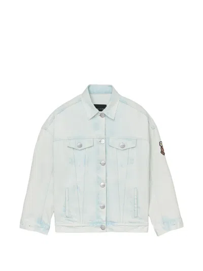 Marc Jacobs Logo-patch Denim Jacket In Blue