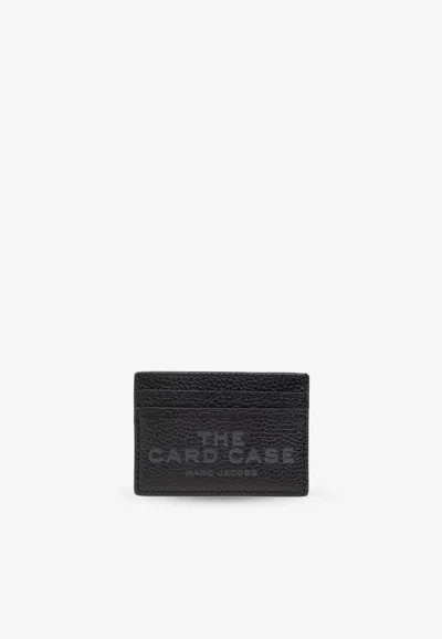 Marc Jacobs Logo-plaque Leather Cardholder In Black