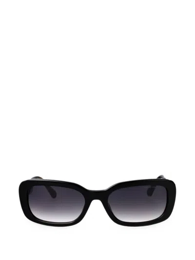 Marc Jacobs Logo-plaque Rectangle-frame Sunglasses In Black