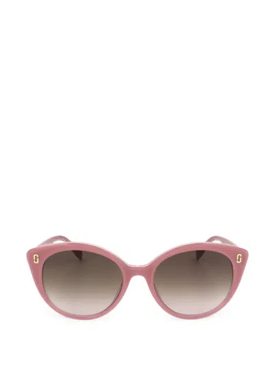 Marc Jacobs Oval Accent Sunglasses In Yellow