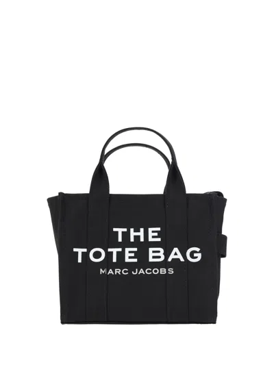 Marc Jacobs Logo-print Cotton Tote Bag In Black