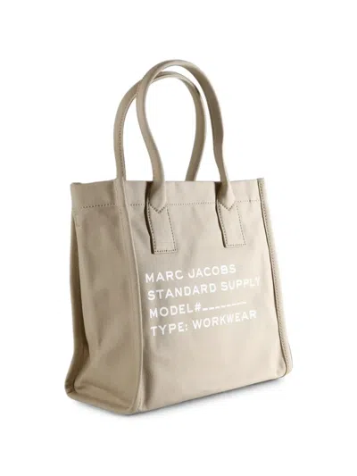 Marc Jacobs Logo-print Cotton Tote Bag In Neutral