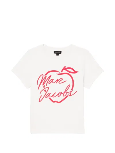 Marc Jacobs Logo-print Cotton T-shirt In Nude