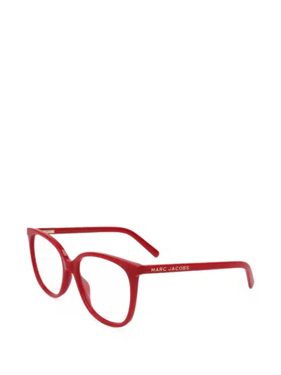 MARC JACOBS LOGO-PRINT GEOMETRIC-FRAME GLASSES
