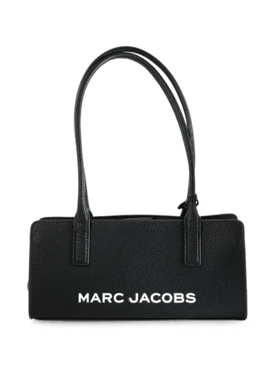 Marc Jacobs Logo-print Leather Shoulder Bag In Black