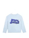 Marc Jacobs Logo-print Long-sleeve T-shirt In Blue