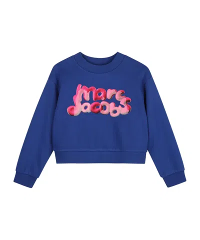 Marc Jacobs Kids' Logo-print Sweater In Blue
