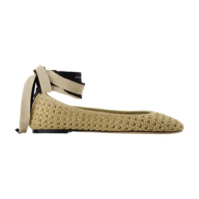 Marc Jacobs Logo-ribbon Ballerina Flat In Multi