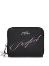 Marc Jacobs Logo-star Leather Wallet In Black