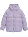 Marc Jacobs Padded Hooded Coat In Purple