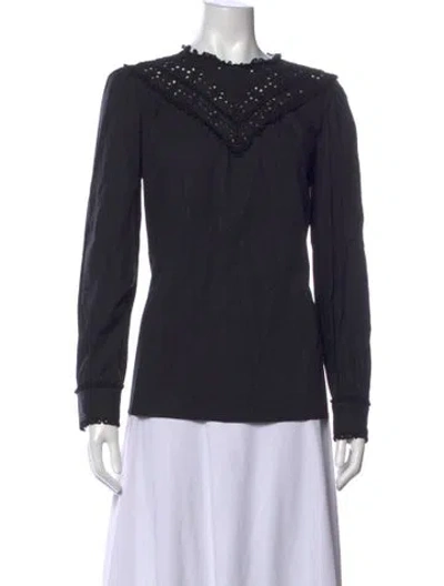 Pre-owned Marc Jacobs Long Sleeve Blouse In Blue