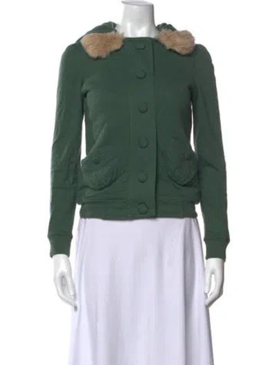 Pre-owned Marc Jacobs Long Sleeve Button-up Top In Green