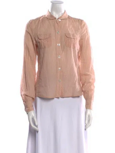 Pre-owned Marc Jacobs Long Sleeve Button-up Top In Pink