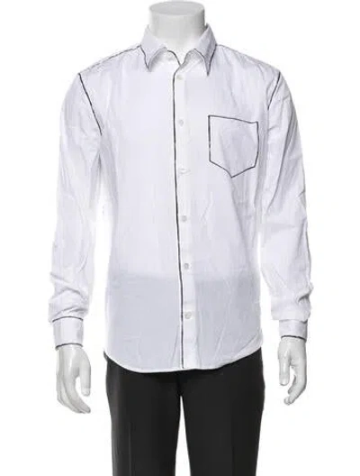Pre-owned Marc Jacobs Long Sleeve Dress Shirt In White
