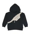 Marc Jacobs Black Sweatshirt For Boy With Belt Bag Print In Black