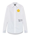 Marc Jacobs Cotton Shirt With Flower Patch In White