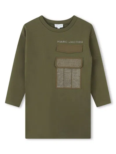 Marc Jacobs Kids' Long-sleeved Dress In Green