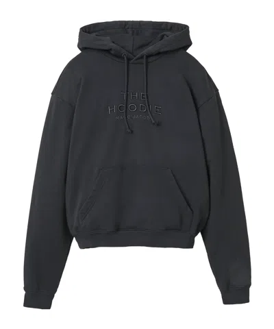 MARC JACOBS MARC JACOBS LOGO EMBROIDERED DRAWSTRING HOODIE