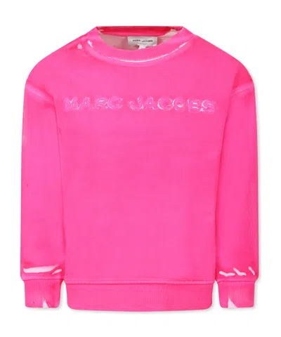 Marc Jacobs Long-sleeved Round-neck Sweater In Pink