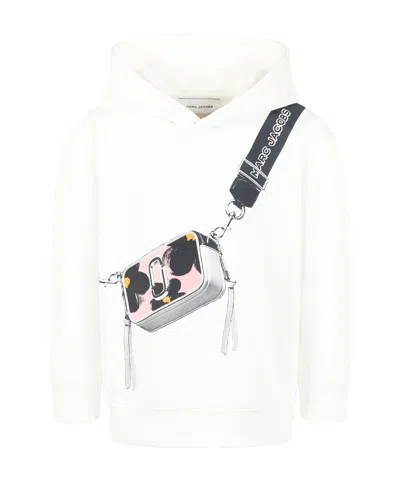 Marc Jacobs Kids' Long-sleeved Sweater In White