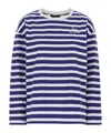 Marc Jacobs Embroidered Cotton Oversize T-shirt In Blue