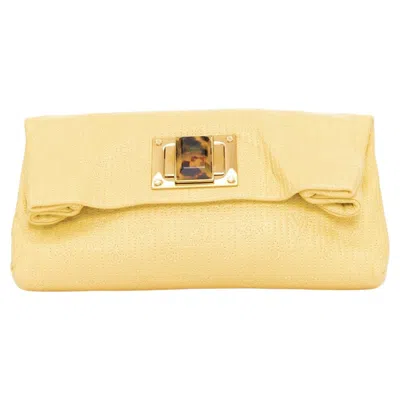 Pre-owned Marc Jacobs Louis Vuitton 2011 Jaune Monogram Cuir Pochette Altair Quilted Leather Clutch In Orange