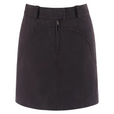 Pre-owned Marc Jacobs Louis Vuitton C.2000s  Dark Purple Horseshoe Zip-up Mini Skirt