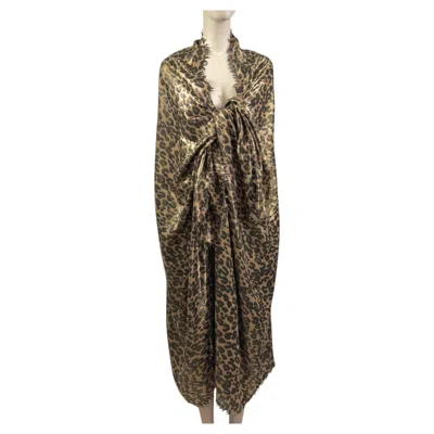 Pre-owned Marc Jacobs Louis Vuitton Stephen Sprouse Shiny Leopard Shawl In Black