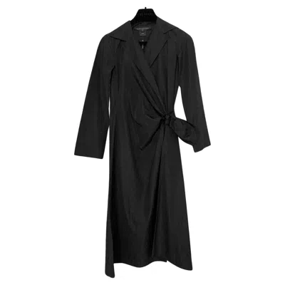 Pre-owned Marc Jacobs Louis Vuitton X  Resort 2008 Black Sateen Wrap Dress